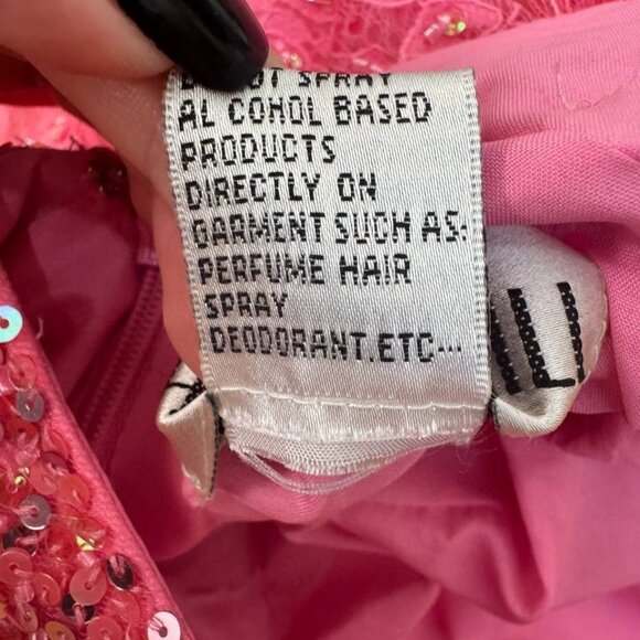 Sherri Hill Pink Lace & Sequin Short Dress – Size Small – Made in China - New - Picture 14 of 15